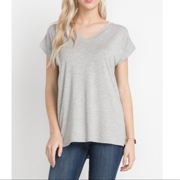 Desired Collection Tops - Bamboo short sleeve T H.Grey